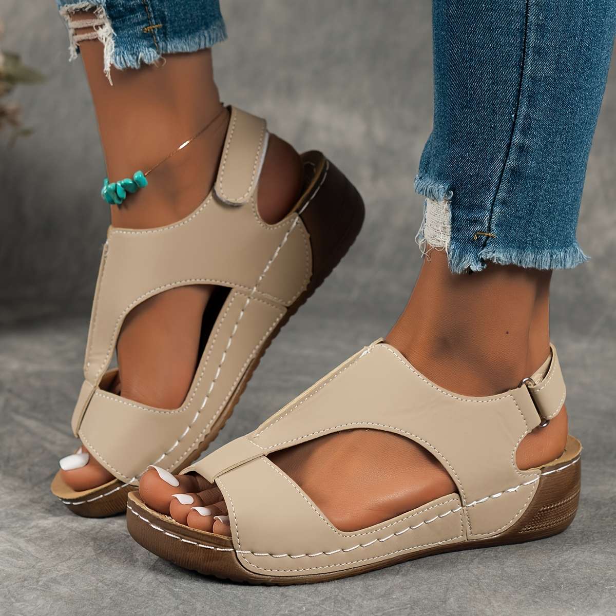 Sandals Color Black Sizeuk 4.5