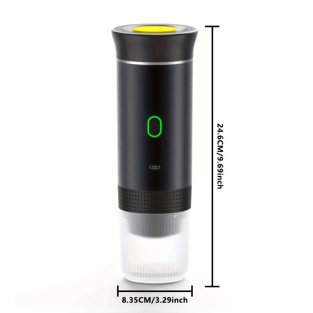 Cups Portable Espresso Machine Fast Heating Mins Auto Manual Coffee Maker Black