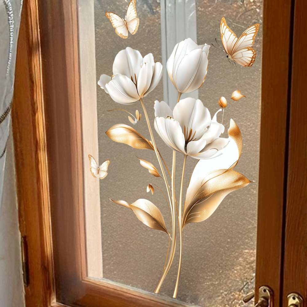 Window Stickers Style Flower 20X40Cm