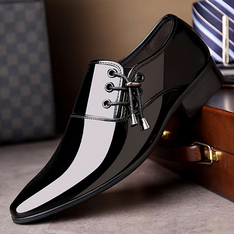 Mens Leather Shoes Color Black Sizeuk 8