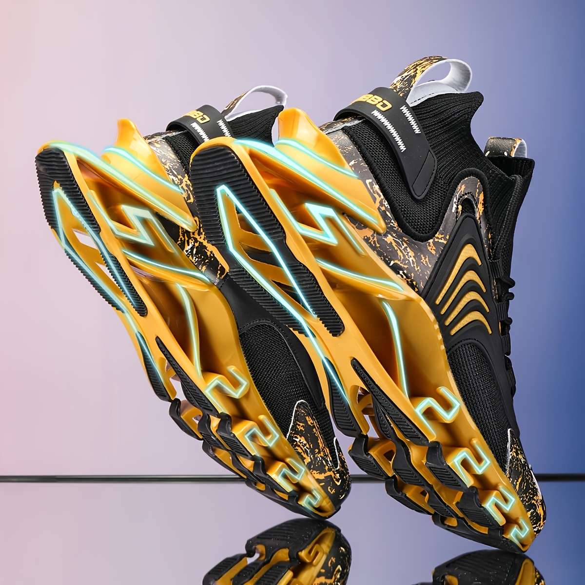 Sneakers Color Black Golden Sizeuk 6.5