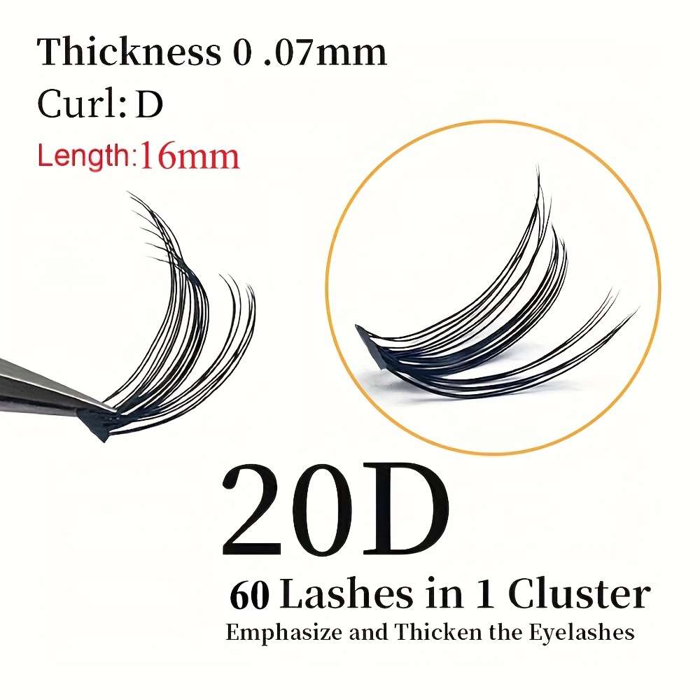 Advanced Fluffy D Curl False Eyelashes Model Items 20d 007d 16mm