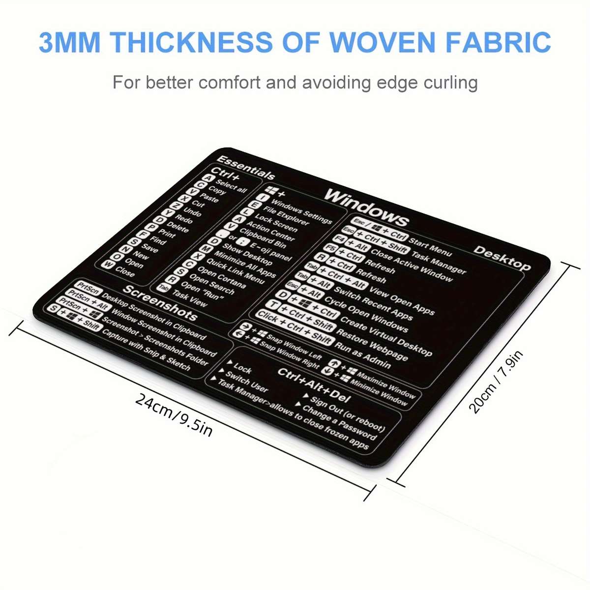 Mouse Pad Size 24.13*20.07*0.3Cm