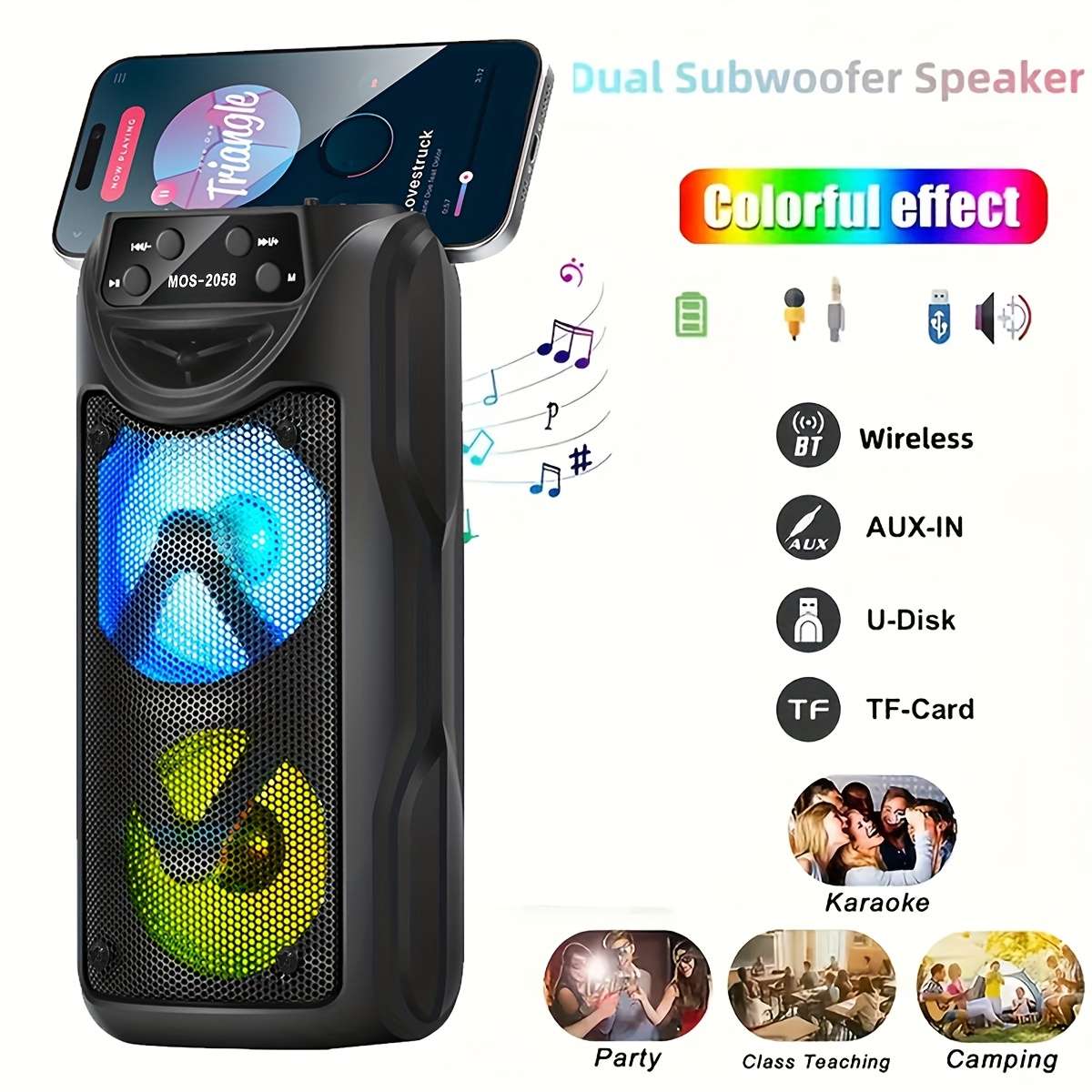 Speaker Color Black Subwoofer Enhanced