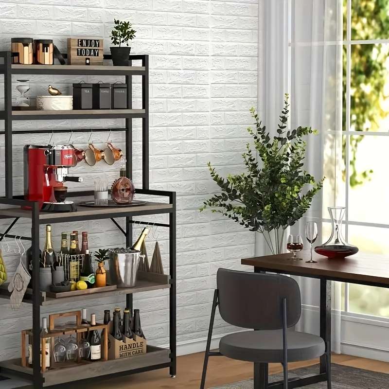 1pc 3D Wall Tile Stickers Self-Adhesive Foam Brick Patterns for Impact-Resistant Wallpaper Wa