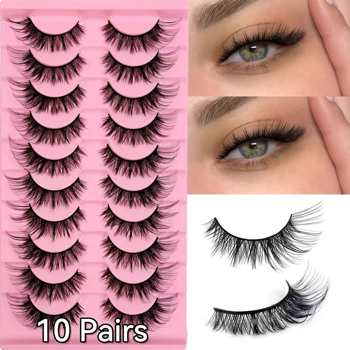 False Eyelashes Quantity Xh 10Pink 2