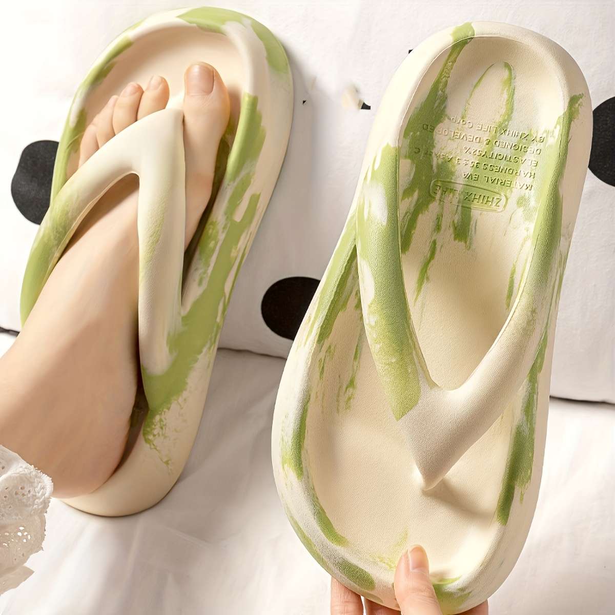 Sandals Color Green Size Uk 3.5 4