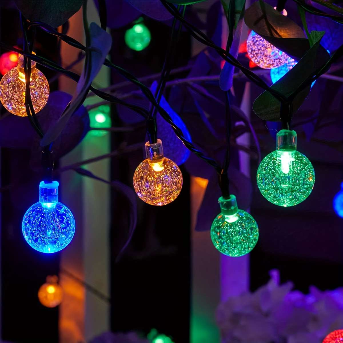 100Led Solar Bubble String Lights 7M