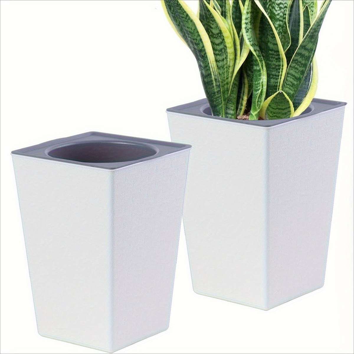 Flowerpot Color 2 Pieces Of White