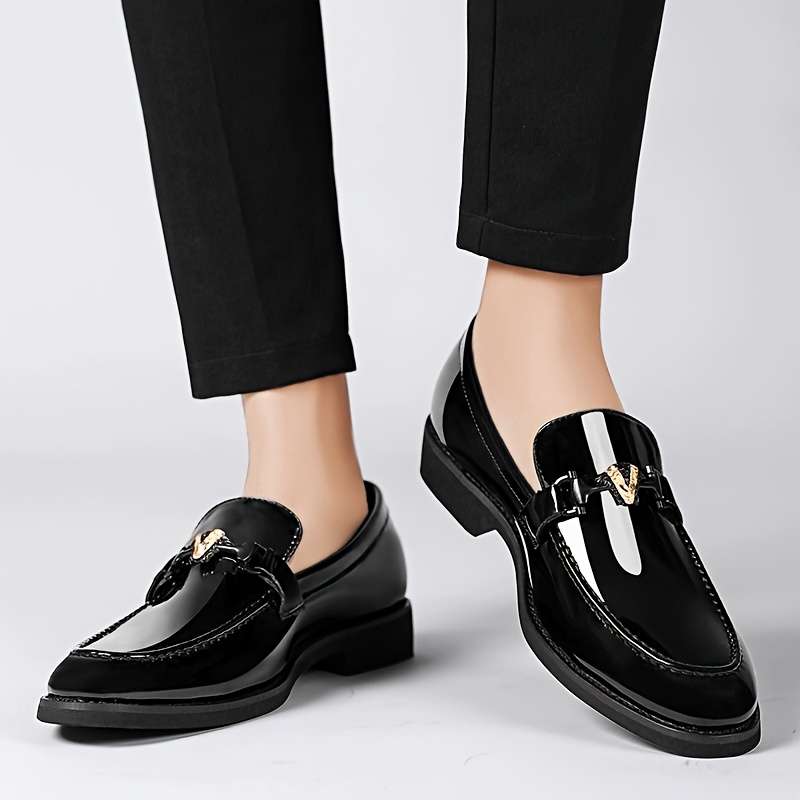 Mens Leather Shoes Color Black Sizeuk 7