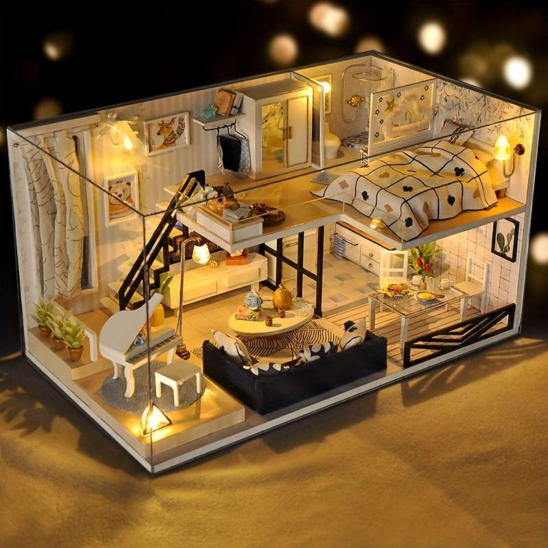 3D House Puzzle Model Style Warm House Including Tools