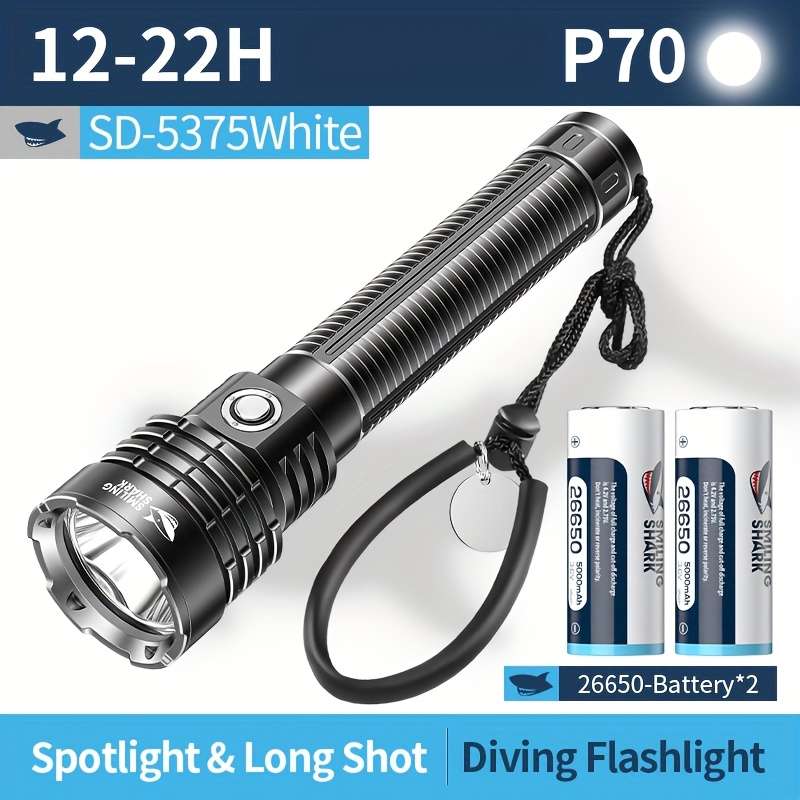 Flashlight Model Sd5375 Single White 2 Sections  2 Electric