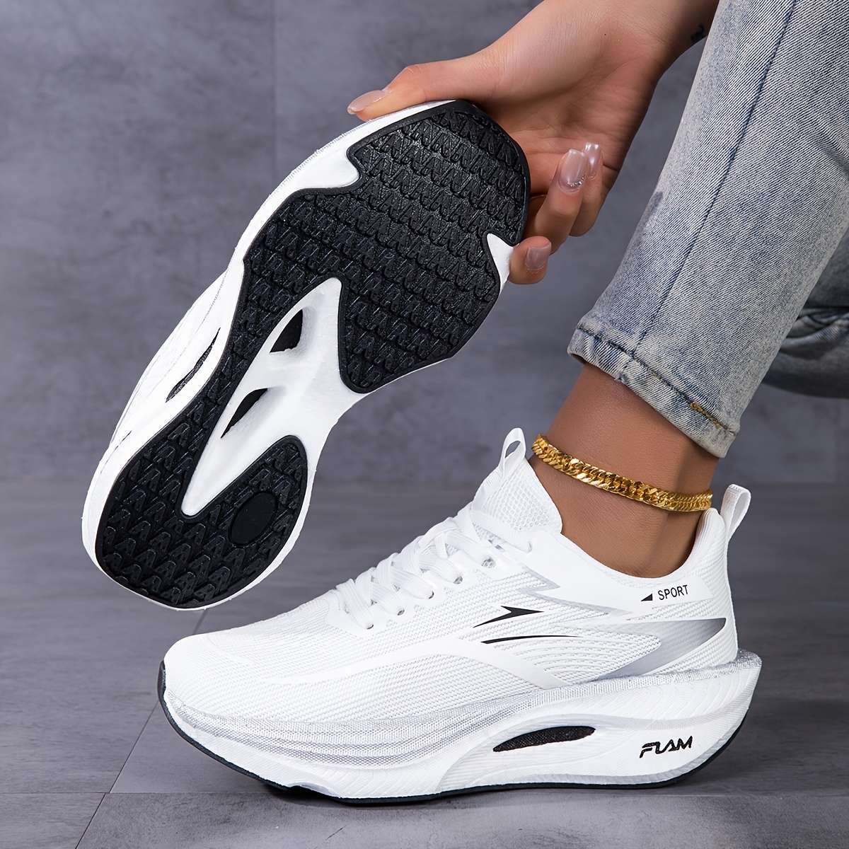 Sneakers Color White Sizeuk 7.5