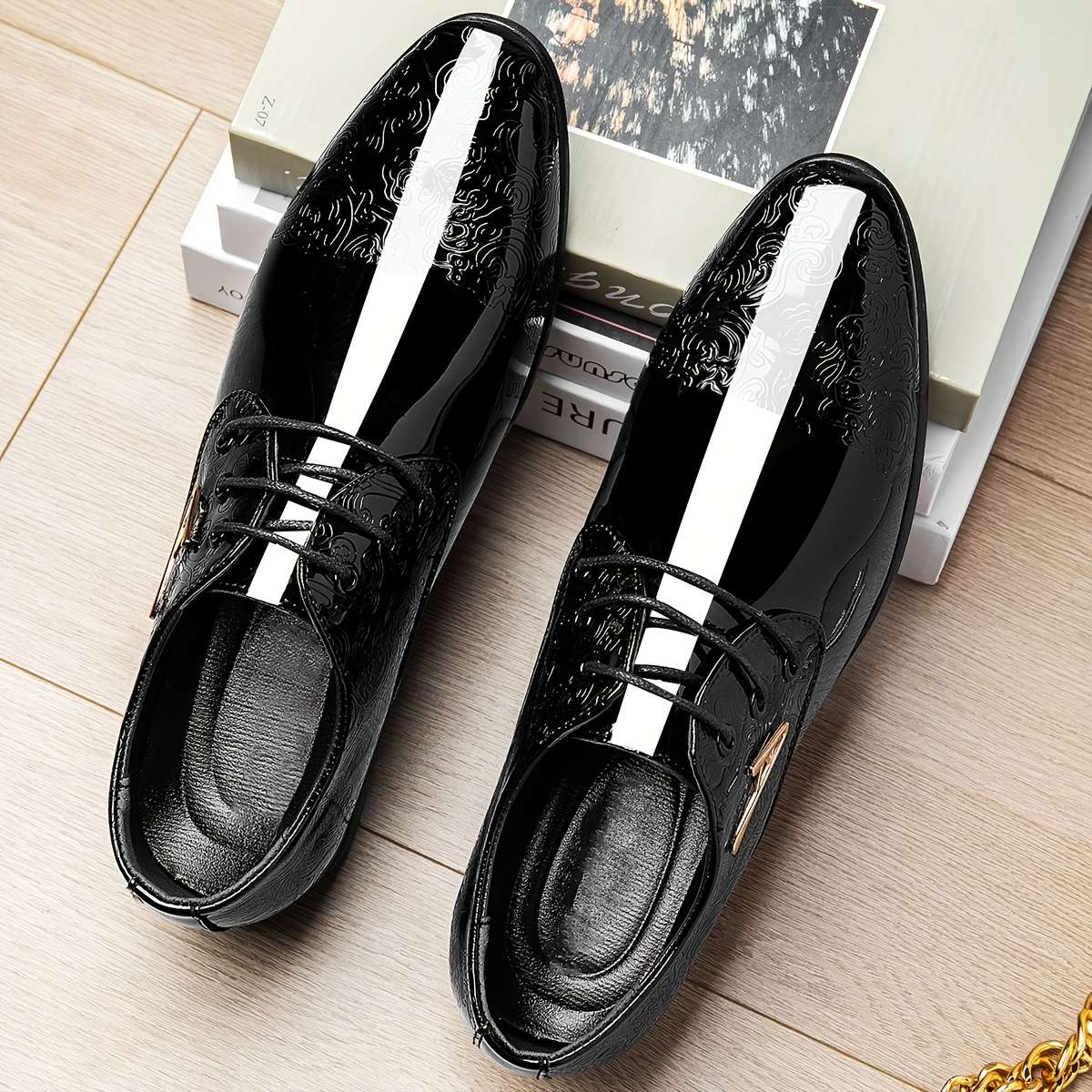 Mens Leather Shoes Color Black Sizeuk 8