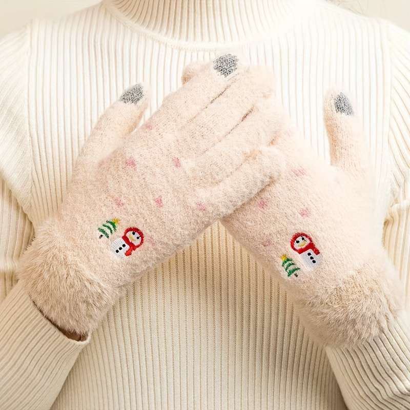 Winter Gloves Color White