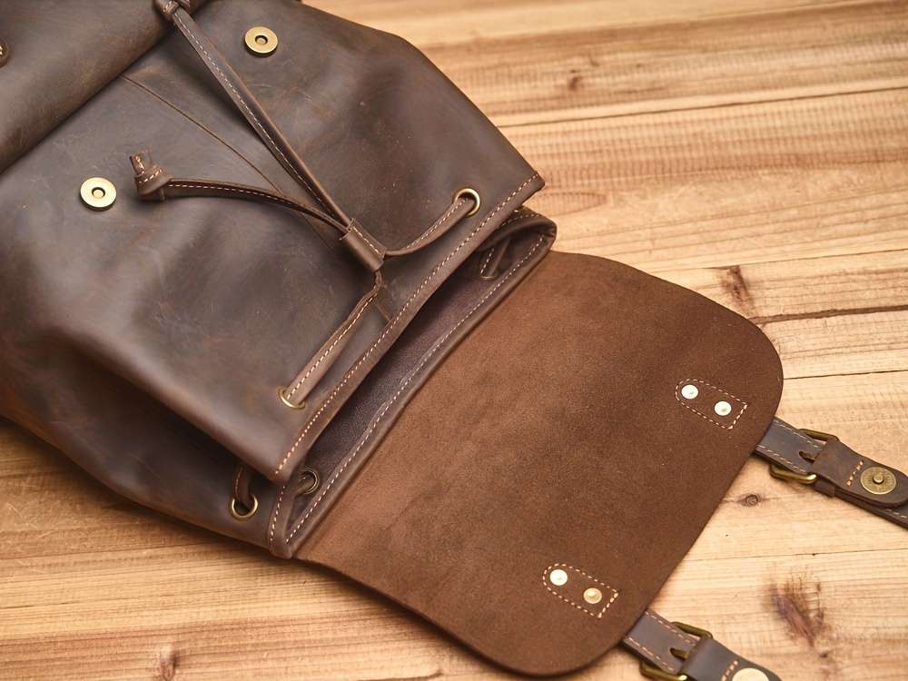 Men S Backpack Dark Brown