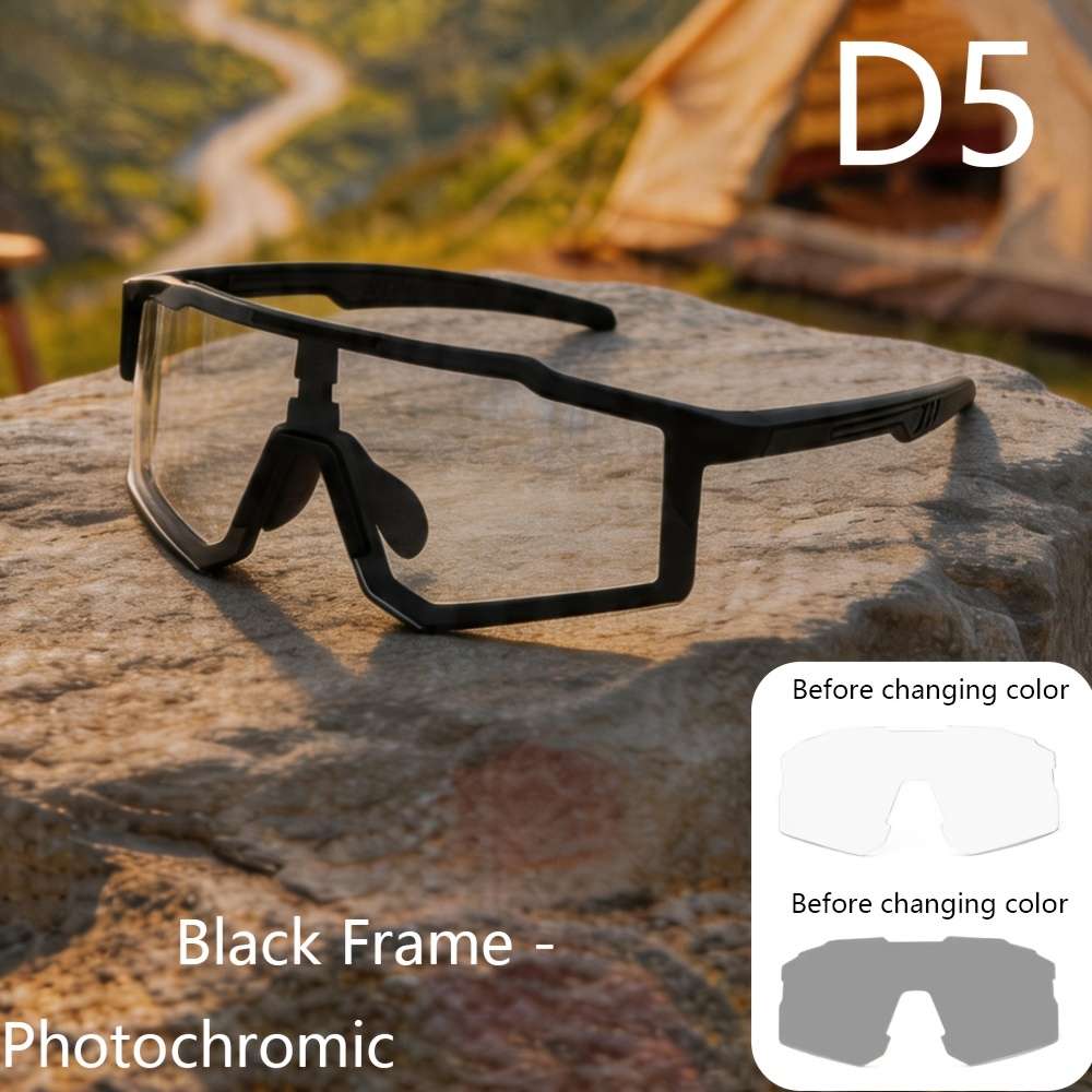 Cycling Glasses Color White  Photochromic Grey