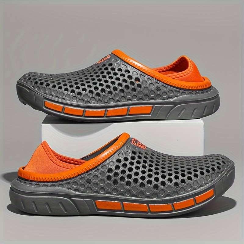 Men Slippers Summer Style Grey Size Uk 7