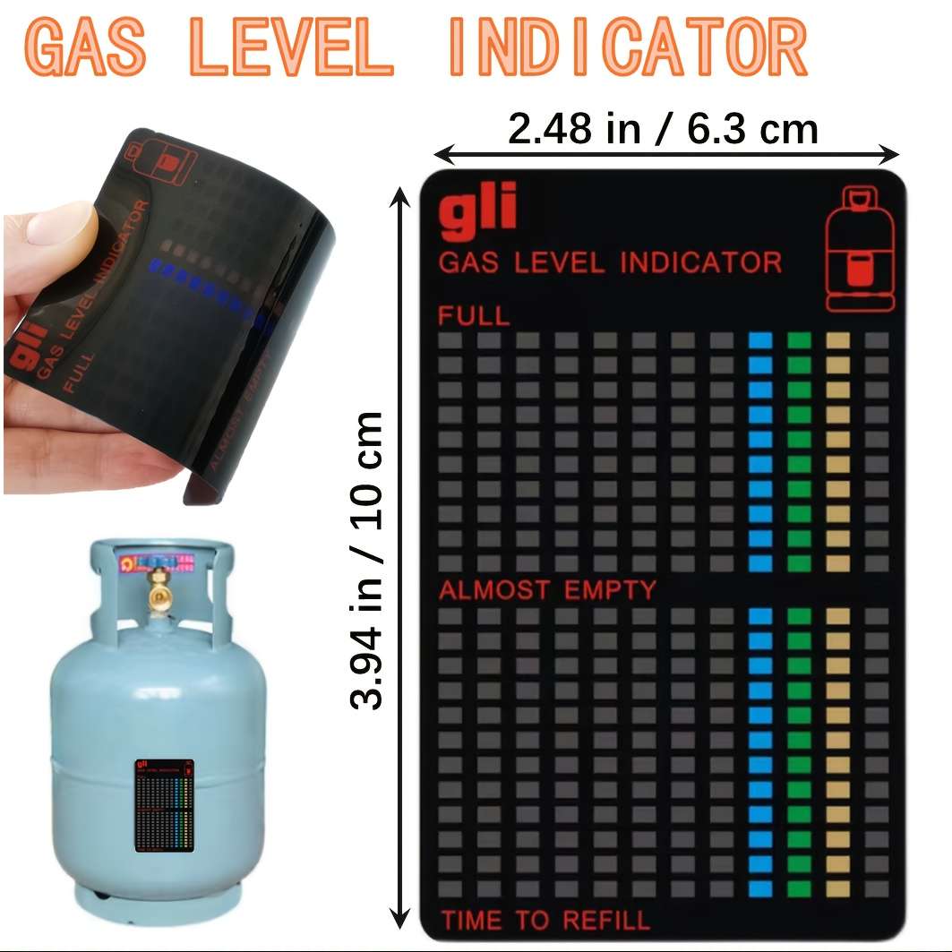 3pcs Premium 2 Battery Free Liquefied Petroleum Gas Detection Card Magnetic