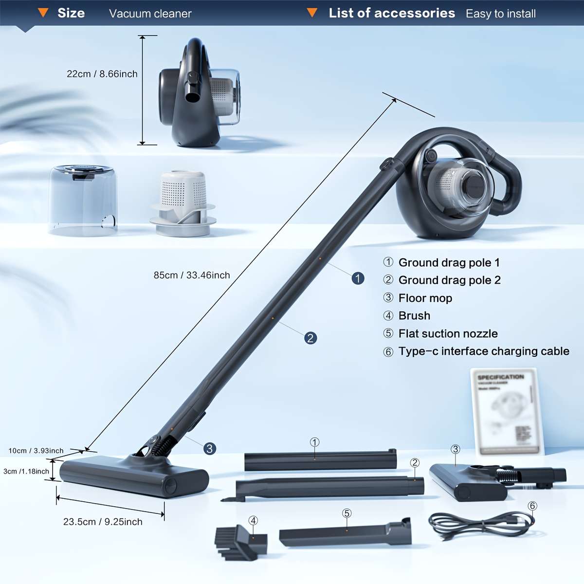 Vacuum Cleaner Color 906Pro Blue