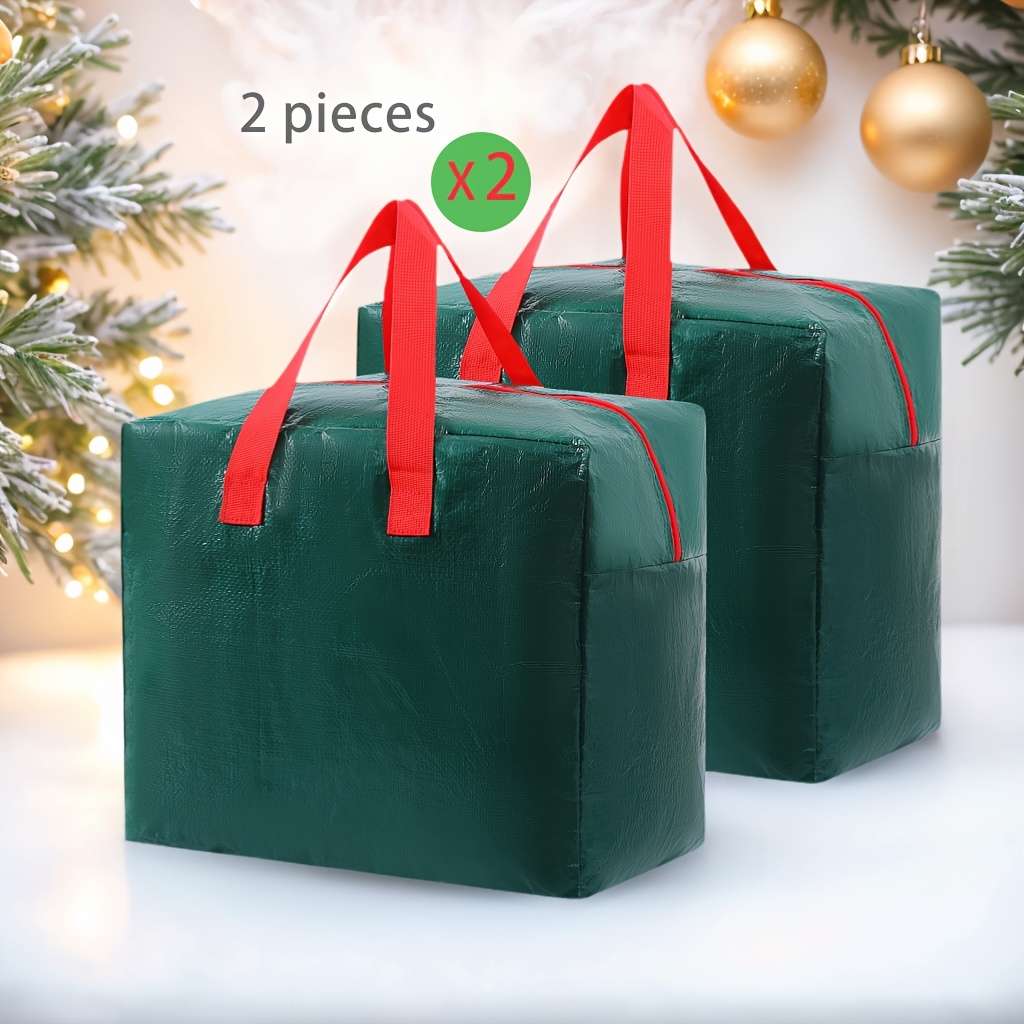 2Pcs Heavy Duty Canvas Moving Storage Moving Green