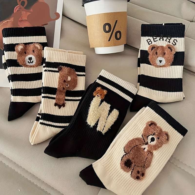 Women S Socks Color Mixed Color 5 Pairs Size Onesize