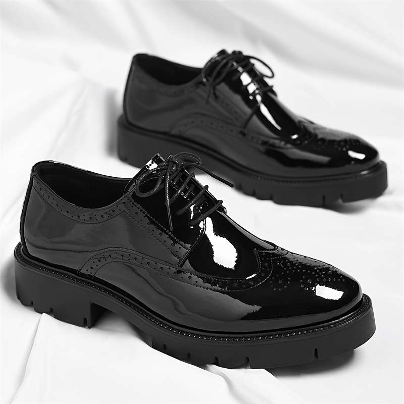 Mens Leather Shoes Color Black Sizeuk 8