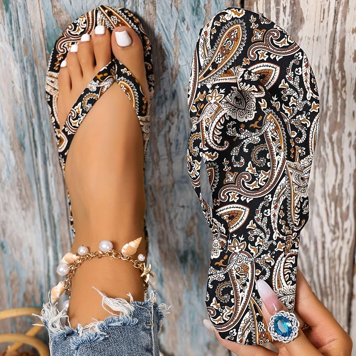 Ladies Summer Flip Flops Black Uk 7