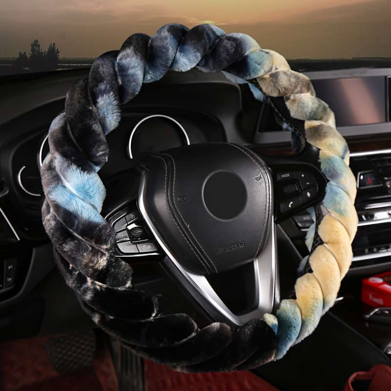 Car Steering Wheel Cover Bright Yellow