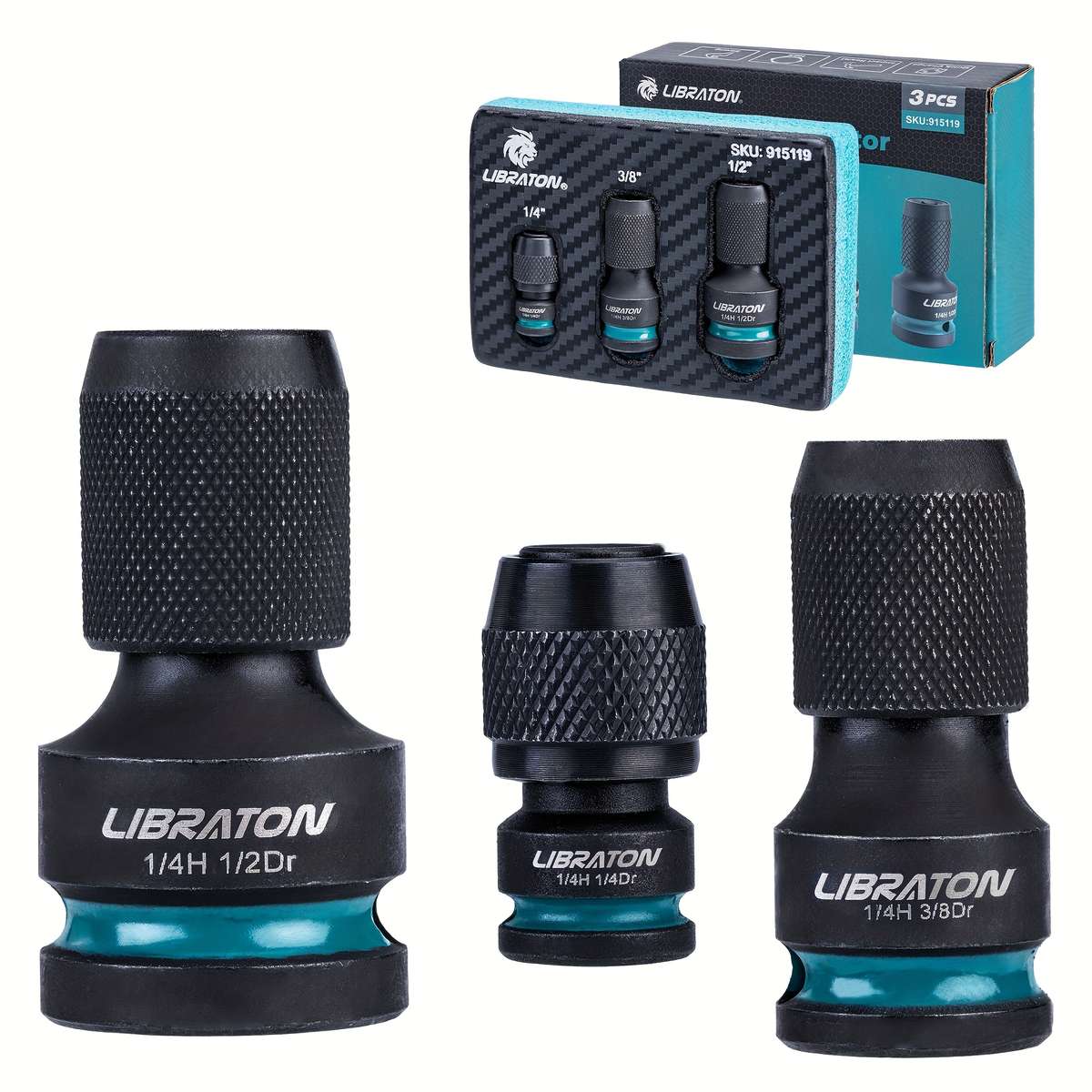 3-Piece Quick-Change Adapter Set