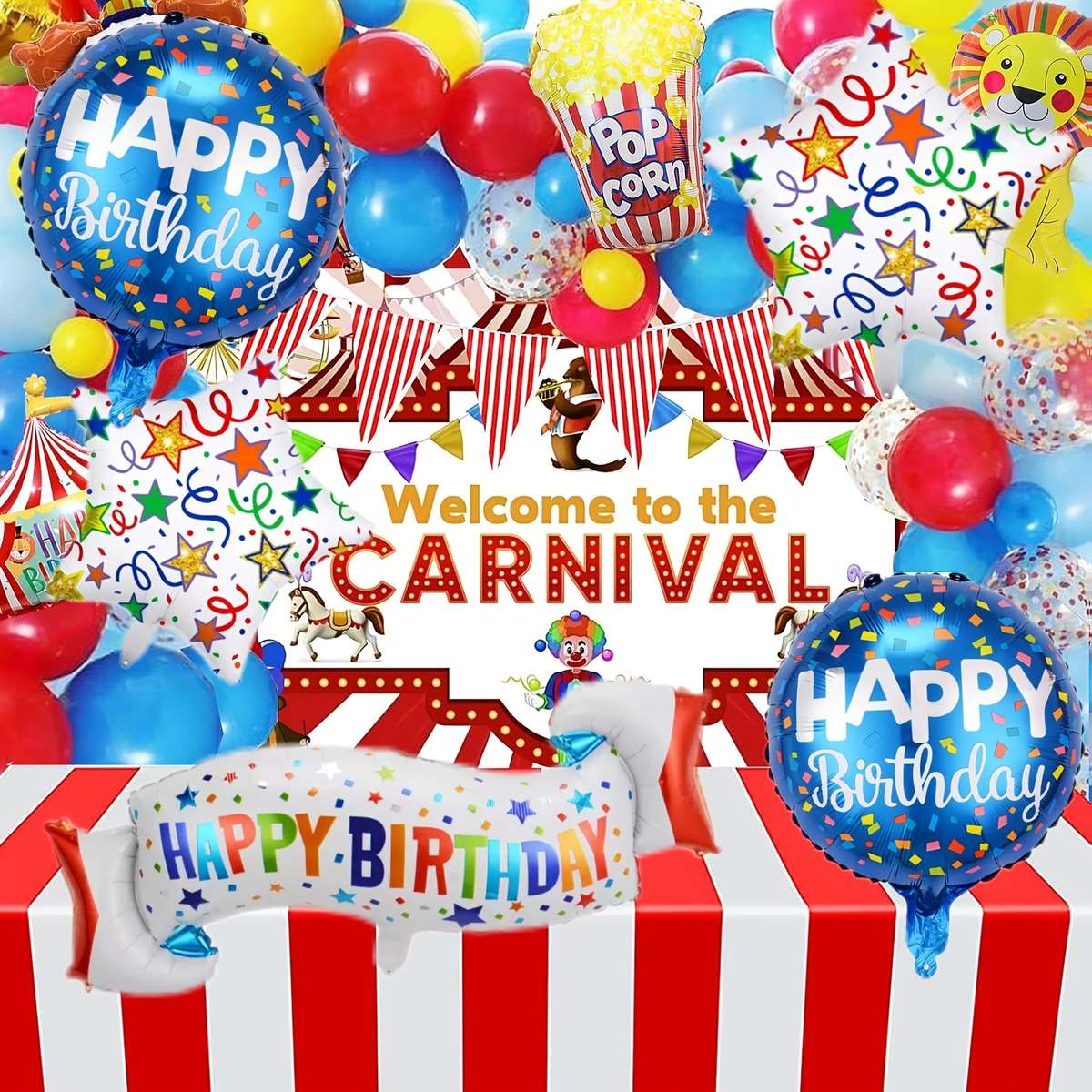 Balloon Quantity 5Pcs Happy Birthday Banner Balloon Set