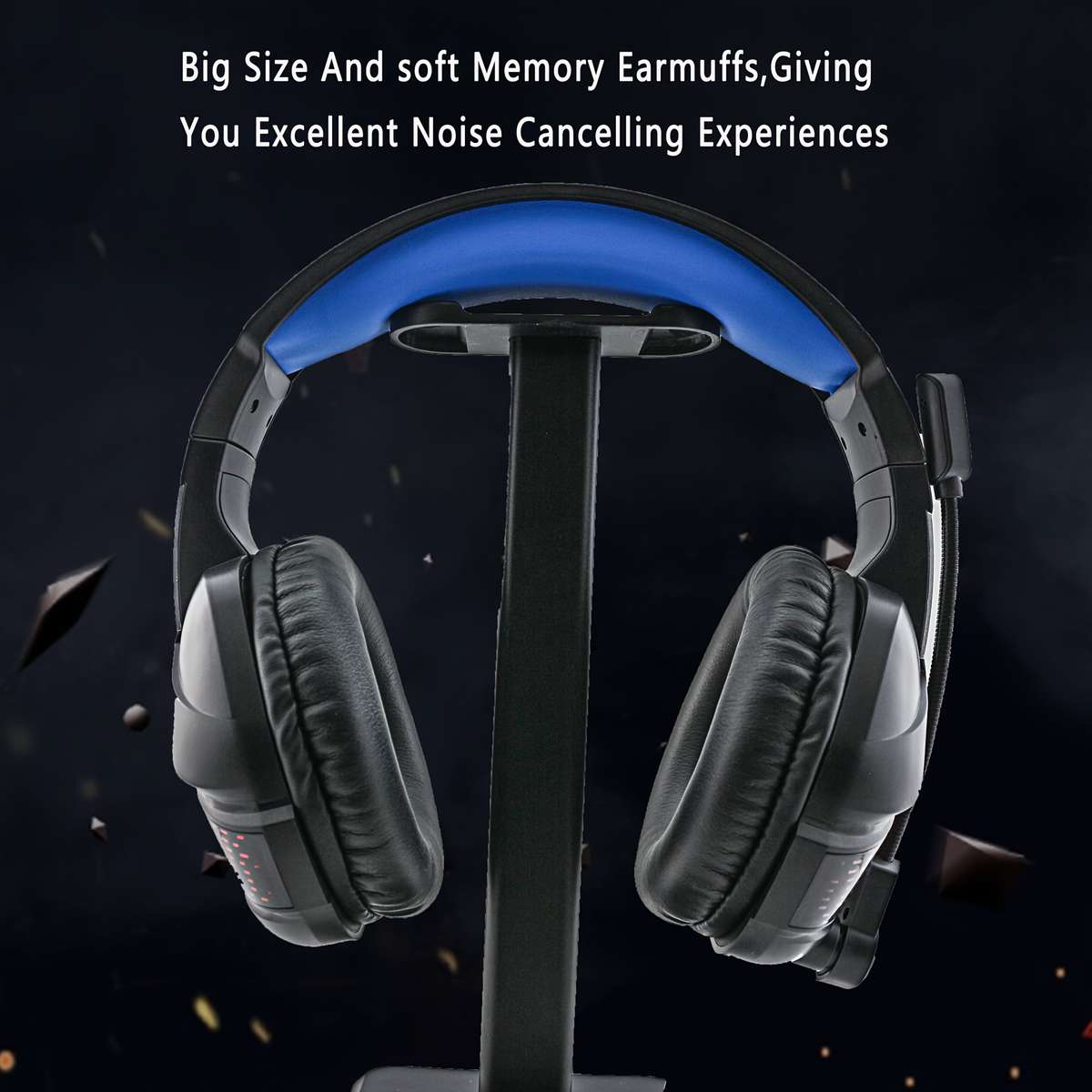 Wired Headphones Black Blue