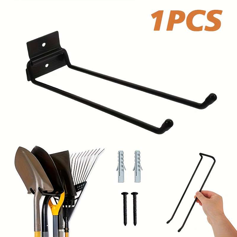 A Set Of 2 Wall Mounted Gardening Tool Storage Hangers Model Black folding hook Quantity 2pcs