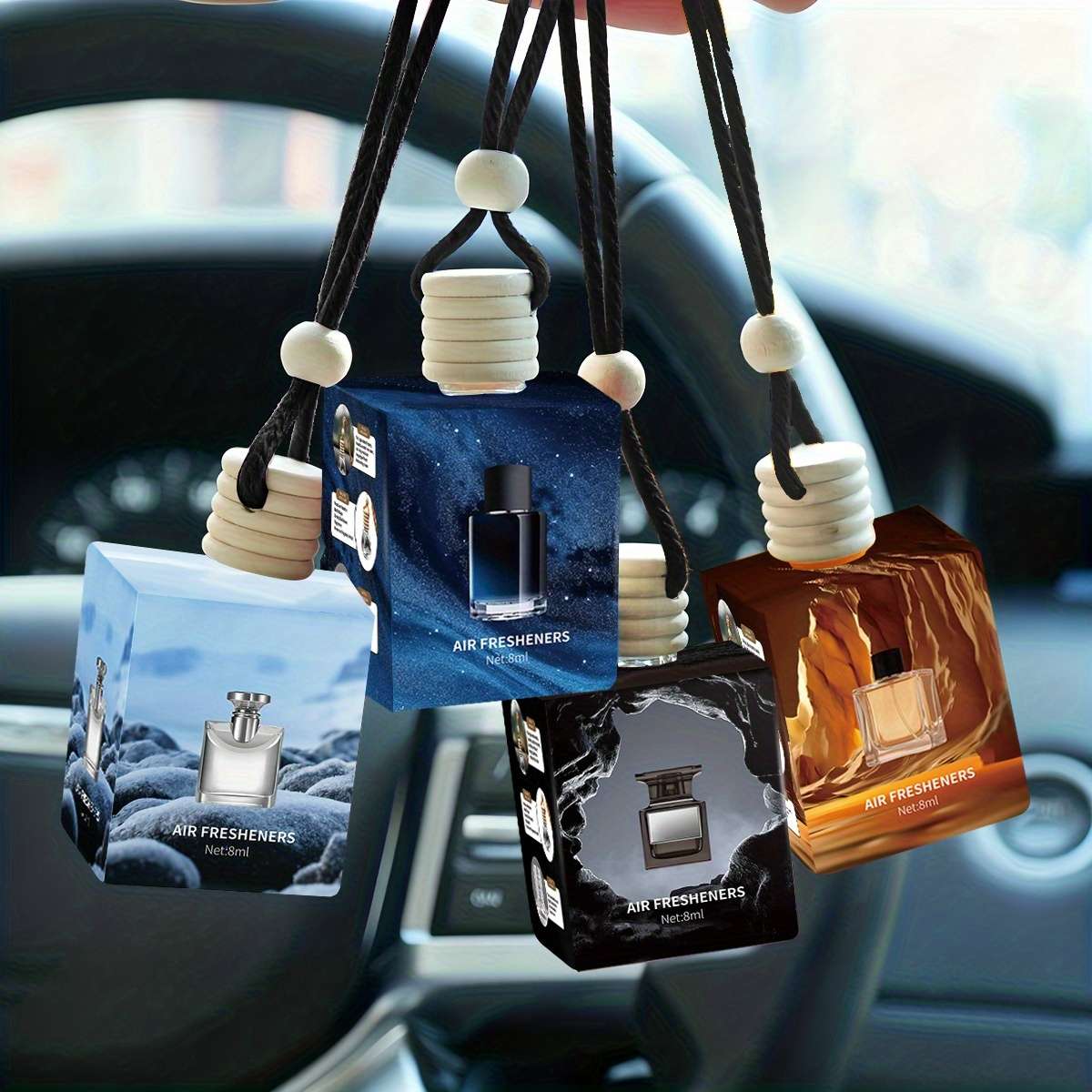 Car  Fragrance  Refill  Bottle Capacity 32Ml Men'S Fragrance  4 Pieces