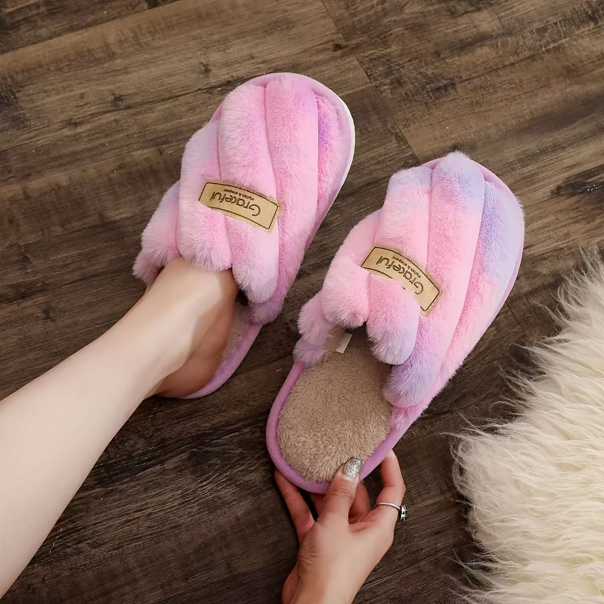 Cotton Slippers Color White Sizeuk 6.5-7