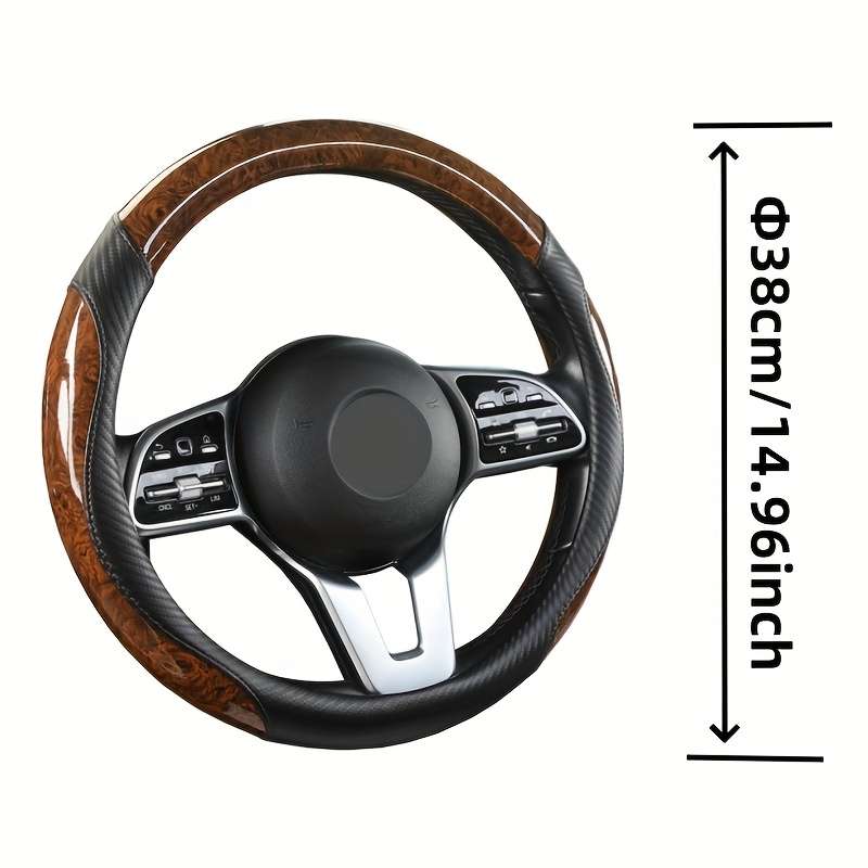 Car Steering Wheel Cover Gray (D Shaped)