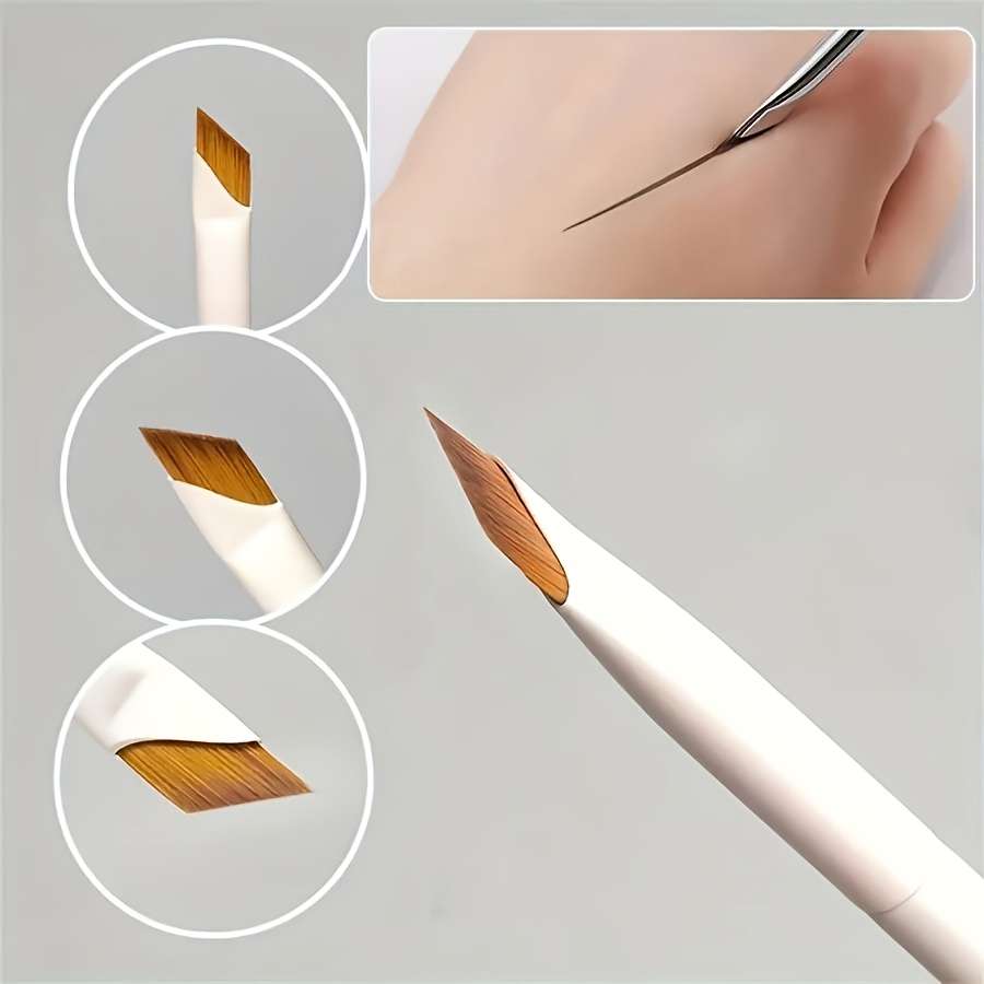 Makeup Brush Set Quantity 2 Porcelain White Small Blades