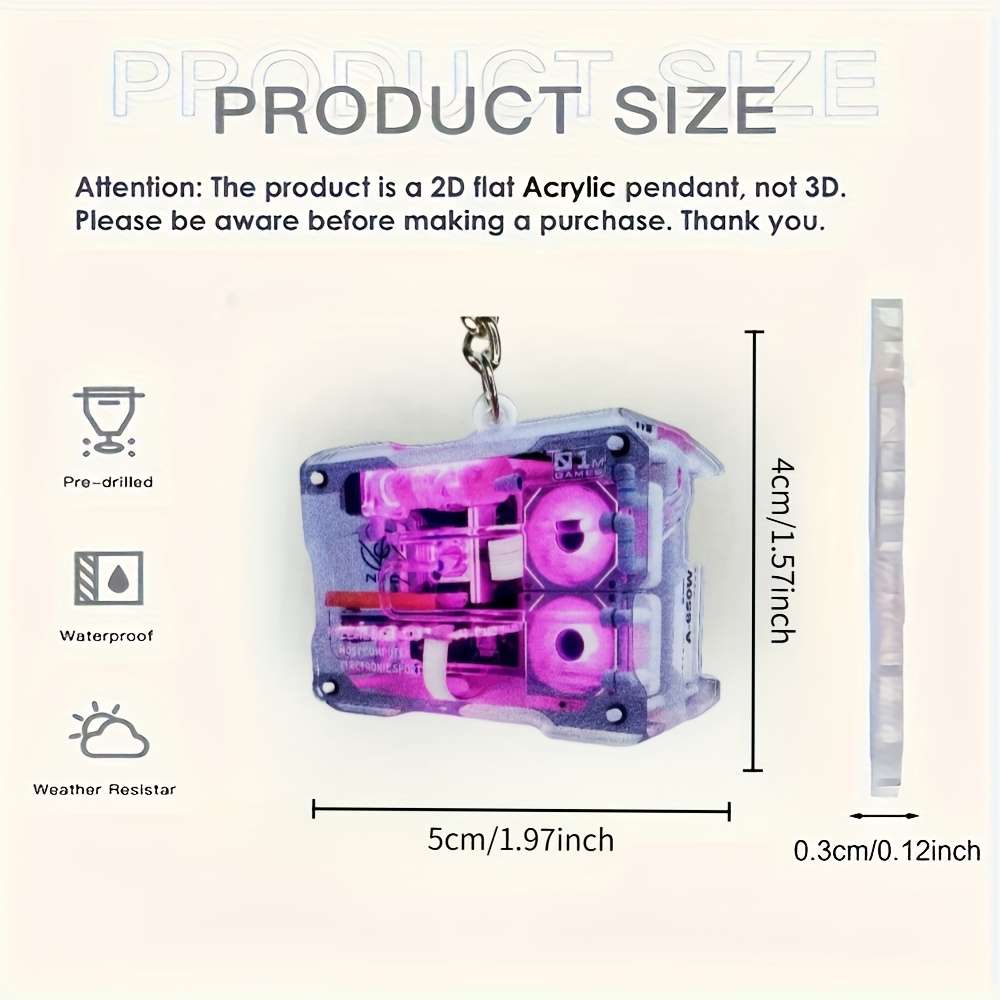 Keychain Ornament Color White