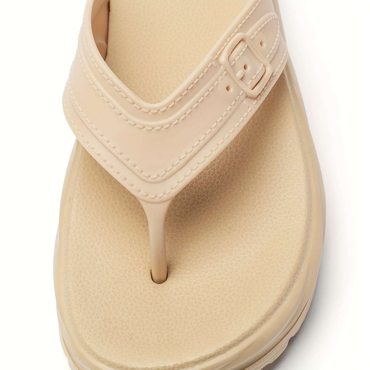 Ladies Summer Flip Flops Khaki Uk 4