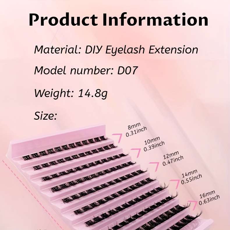 200pcs Natural Volume False Eyelashes Model 80d 16mm