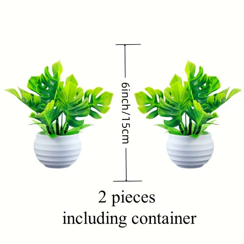 Flowerpot Model Green Leaves  White Pot Quantity2 Pots