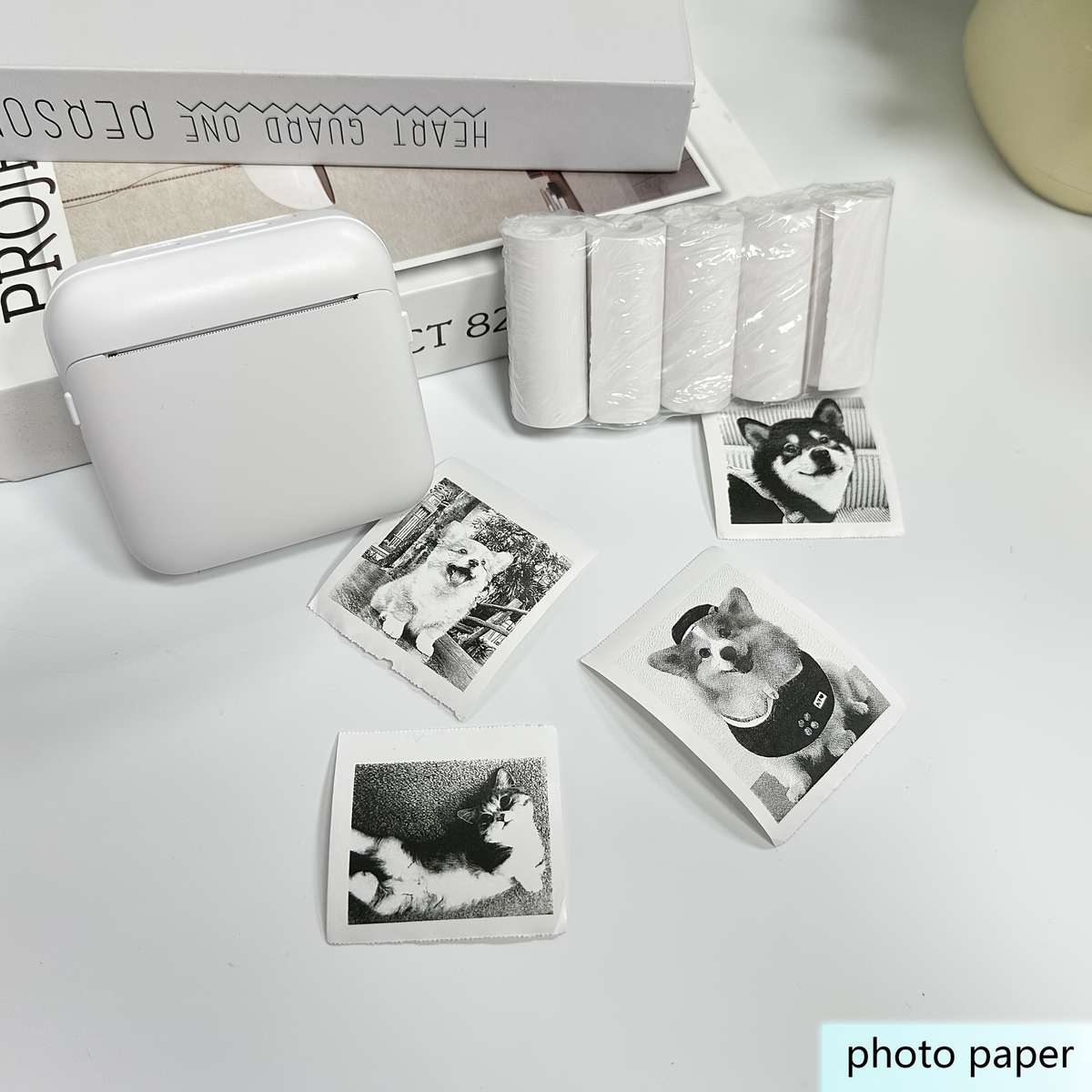 Printer Color Blue 5 Thermal Paper 5 Adhesive Stickers