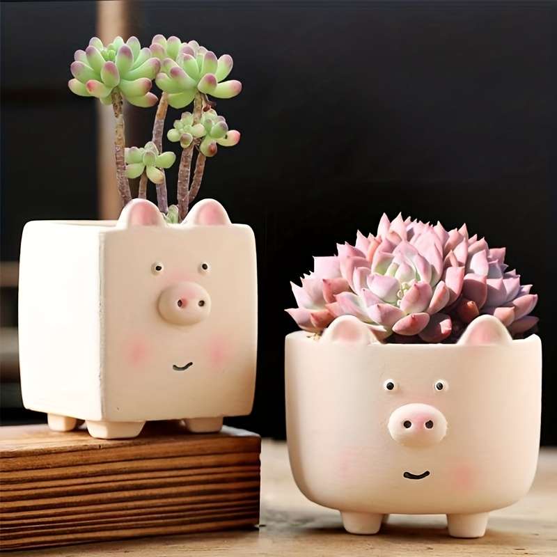Flowerpot  5Pcscolor Cute Pig