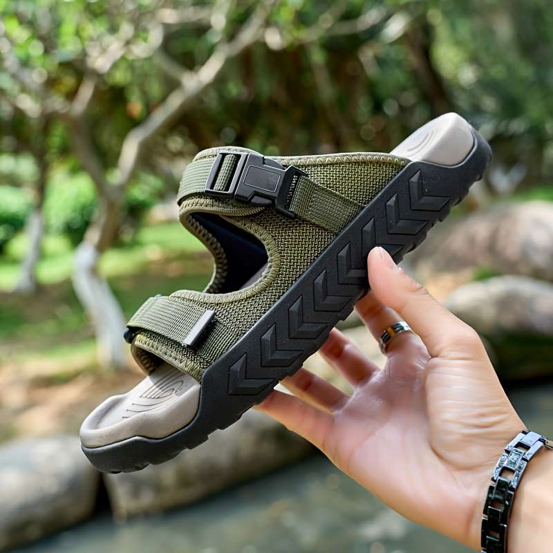 Men Slippers Summer Style Green Size Uk 7