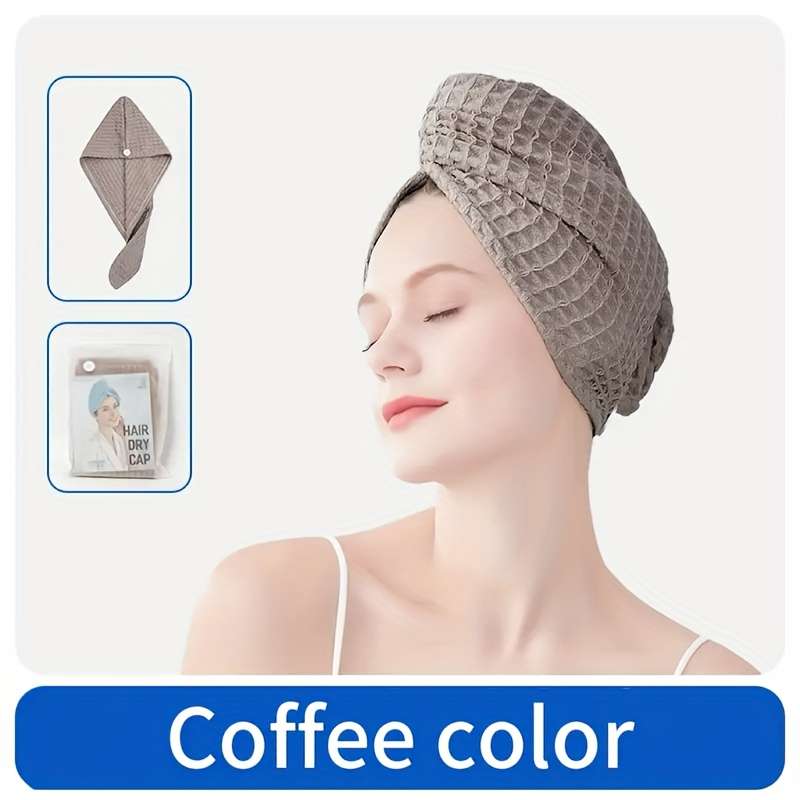 Hair Turban 2Pcs CoffeeBeige