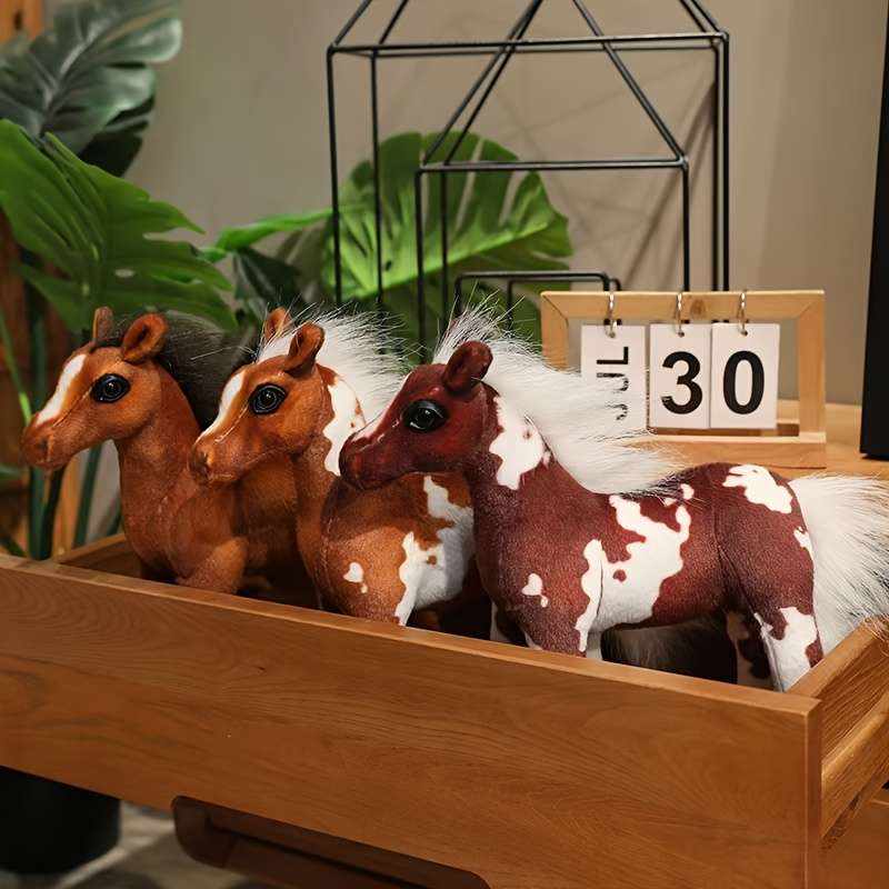Plush Toyss Items Dark Brown Flower Horse