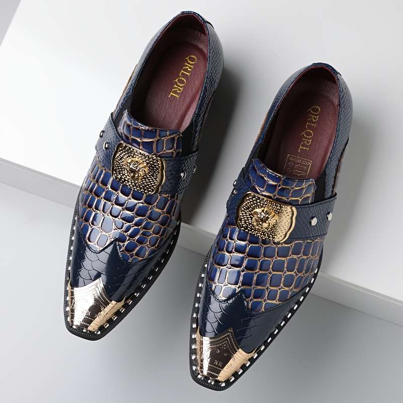 Mens Leather Shoes Color Blue Sizeuk 5.5