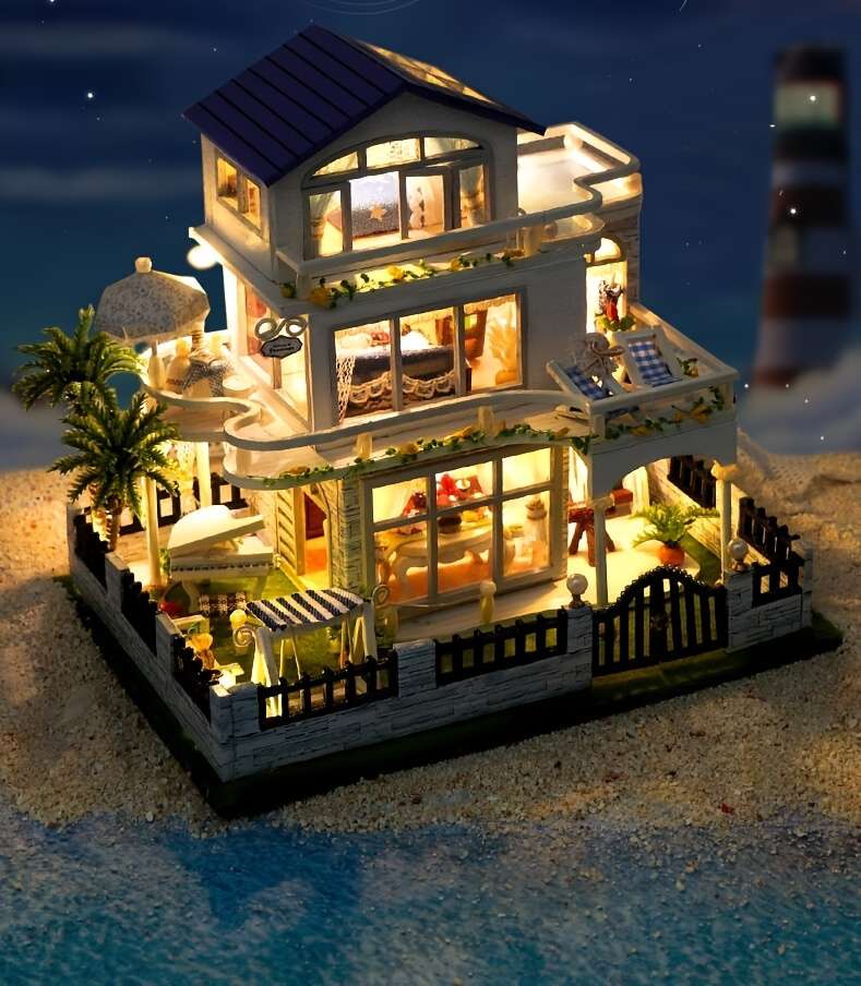 Building Toy Architectural Model Toy Set Style Blue