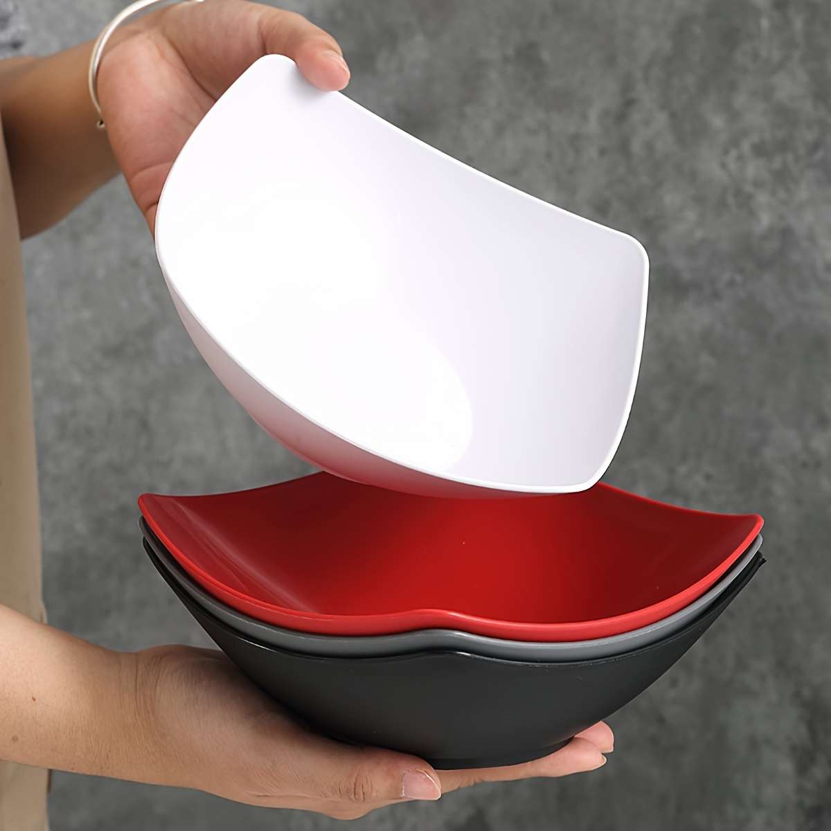Bowl Color Red Model2Pcs 1 Bowl  1 Spoon