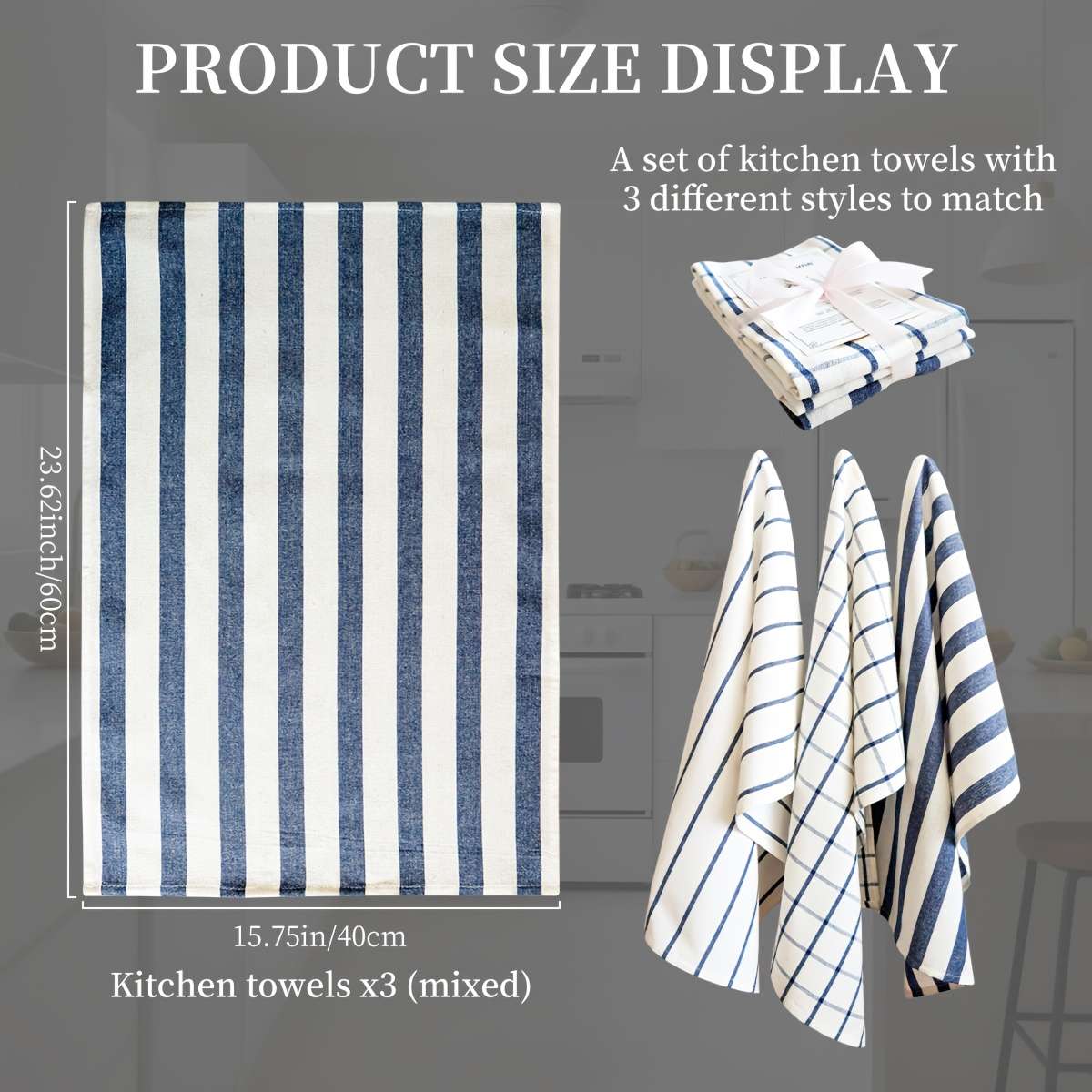 Rag Items Blue Series 3Pcs Mixed